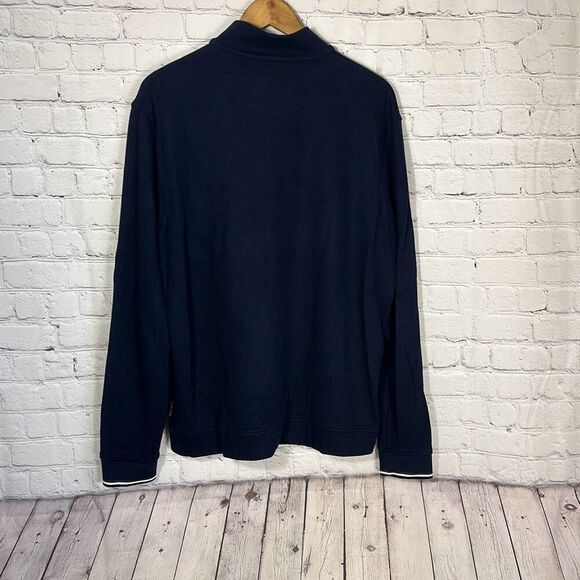 TED BAKER Floss Quarter Zip Pullover Navy size XL US 5EU Modal Stretch - Picture 5 of 9